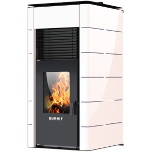 Centrală termoșemineu pe peleți Burnit Concept Swan White 25 kW