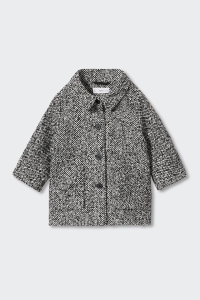 Palton Minimalist cu Buzunare Frontale, de la Mango