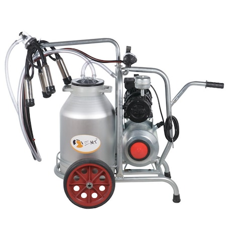 Aparat de muls vaci EMT 1+1A cu un bidon aluminiu 20 litri