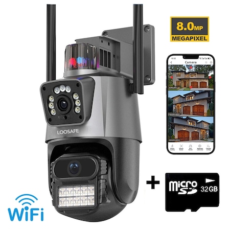 Camera de supraveghere dublă WIFI Loosafe P11 Pro