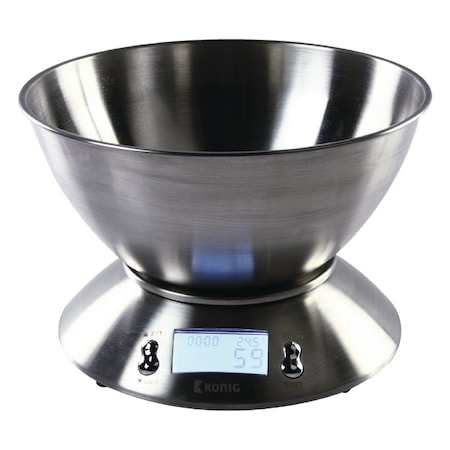 Cântar de bucătărie cu bol Konig de 5 kg
