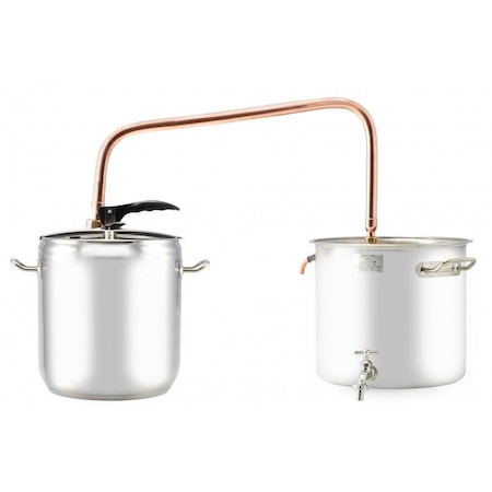Cazan cupru-inox pentru fiert tuică 17l