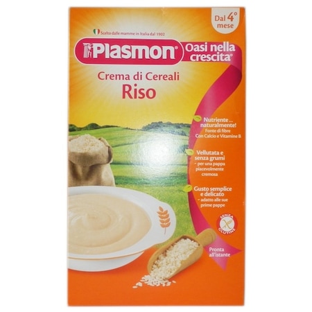Cereale Plasmon, Orez, fara gluten, 230 g, de la 4 luni