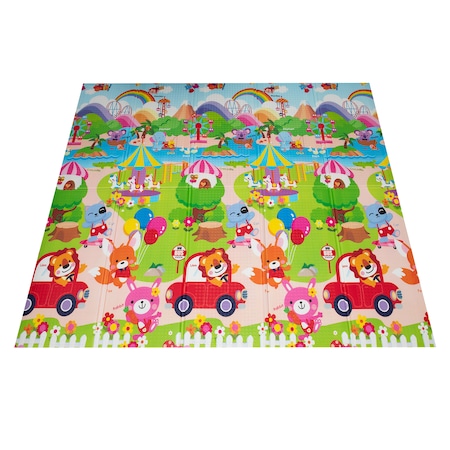 Covoras de joaca copii parc distractii 180 x 200 cm pliabil doua fete termic DARO
