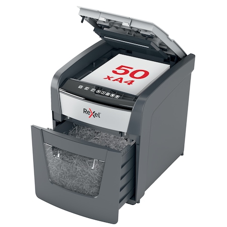 Distrugător documente automat REXEL OPTIMUM 50X cross-cut confeti