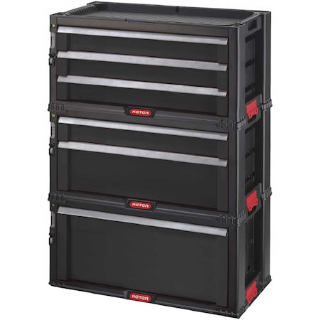 Dulap modular pe roti pentru scule cu 6 sertare Keter Pro 237786