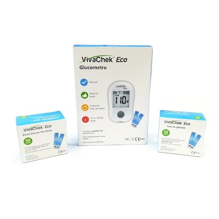 Glucometru VivaChek Eco + 100 Teste VivaChek Eco