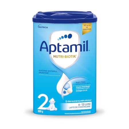 Lapte praf Aptamil 2, 800 g, 6-12 luni