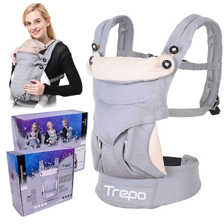 Marsupiu Ergonomic Trepo Port-bebe cu 3 pozitii de purtare