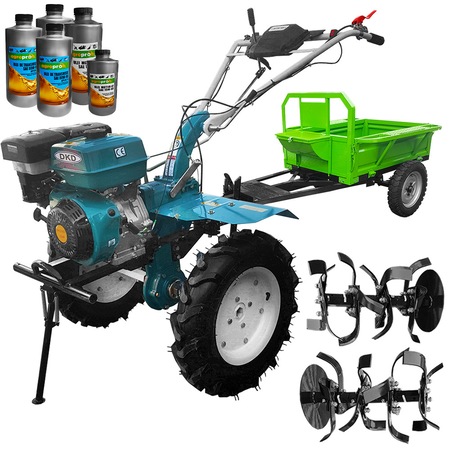Motocultor cu remorca profesional DKD HS 1100D