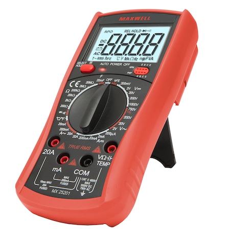 Multimetru digital Maxwell cu masurare temperatura True RMS