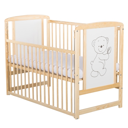 Patut din lemn BabyNeeds Timmi Cu laterala culisanta