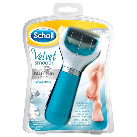 Pila electronica Scholl Velvet Smooth Express Pedi cu Cristale de Diamant