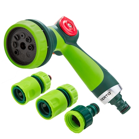 Pistol de stropit în grădină cu 8 funcții și trei accesorii