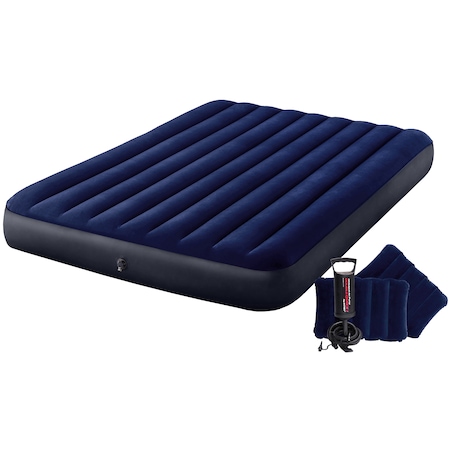 Saltea gonflabilă cu pompă manuală Intex Queen Dura Beam