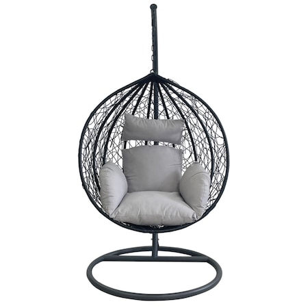 Scaun agatat California Black Fotoliu suspendat de relaxare