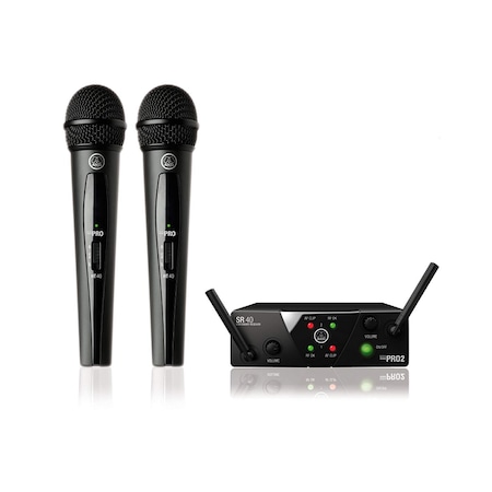 Sistem wireless cu 2 microfoane AKG WMS40
