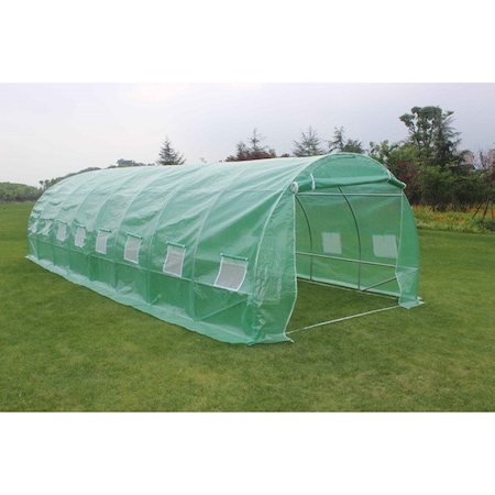 Solariu verde pentru gradina, structura otel folie fibra de sticla