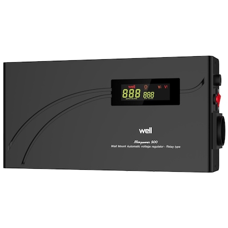 Stabilizator de tensiune slim Well cu transformator de perete