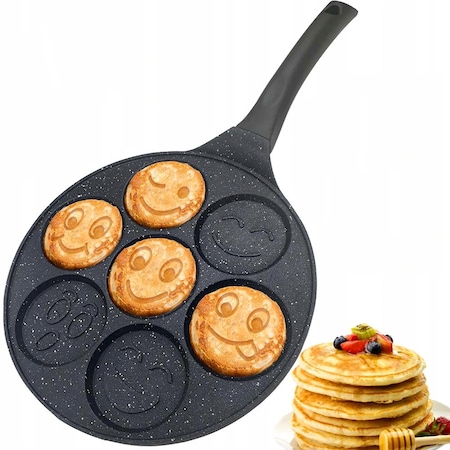 Tigaie pentru clatite cu 7 forme Smile Pancakes IdealStore