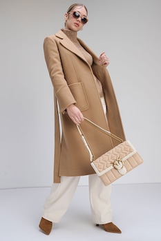 Trenci regular fit din piele s.Oliver
