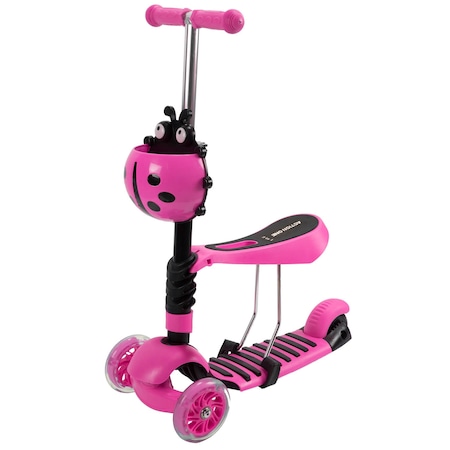 Trotineta Action One Smart Kid 3 ÎN 1 cu roți luminoase roz